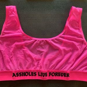 ALF neon pink mesh bralette